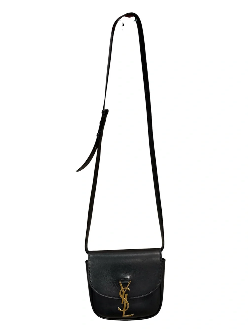 Saint Laurent Black Leather YSL Logo Crossbody - Picture 10 of 10